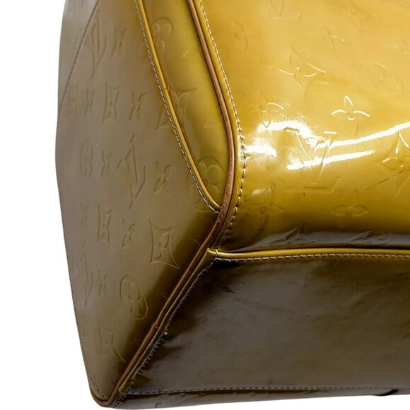 309591BJ (X6) Louis Vuitton Travel Bag Mercer Boston Bag Yellow Monogram Vernis - Picture 5 of 9